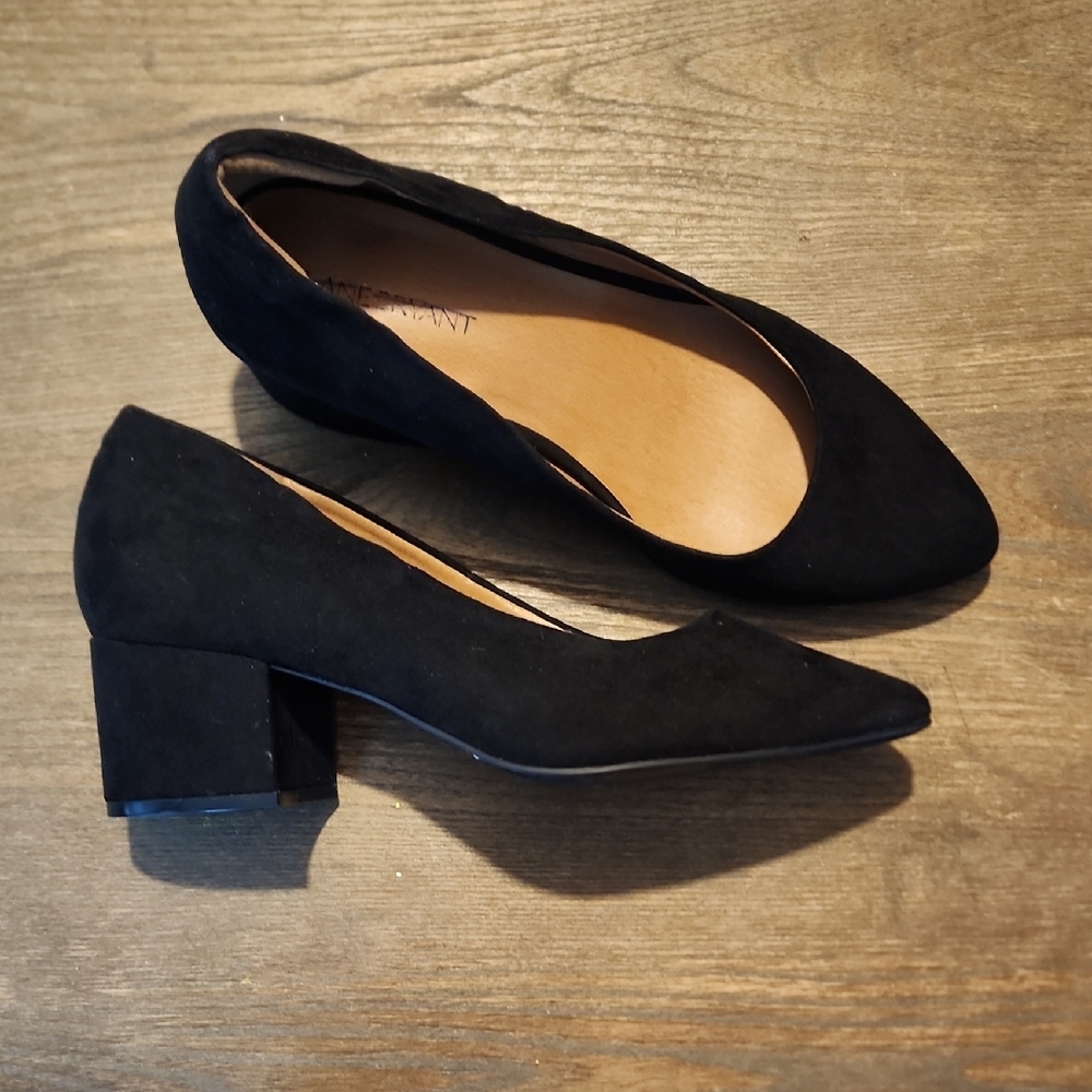 Elegant Black Women's Block Heel Shoes
